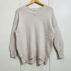 UNTITLED カシミヤブレンド ゆったり Vネックニットプルオーバー