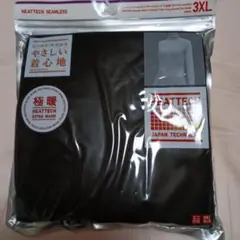 HEATTECH シームレスリブタートルネックTシャツ 3XL ブラック