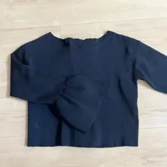 ネイビーバックリボン カットソー