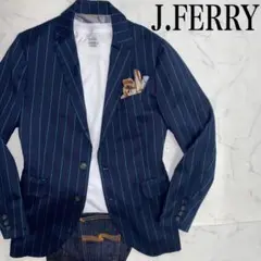 J.FERRY 美品　オシャレなバンカーストライプ　M位　オンオフ兼用　高級感◎