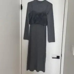 GU Sサイズ　2ピースビスチェセットワンピース