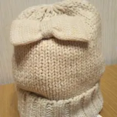 新品78％OFF★㈱べべ BdeR 淡いピンクと白 帽子★M