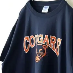 ポート&カンパニー COUGARS Tシャツ L ネイビー 紺色 古着