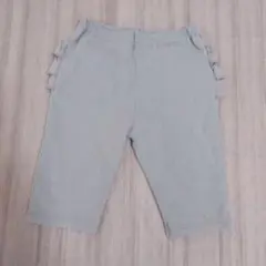 petit main プティマインブルー バックフリル付きハーフパンツ 110