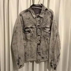 ZARA デニムジャケット グレー ダメージ加工