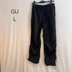 M1010ジーユー GU 黒 L ワークパンツ・カーゴパンツ