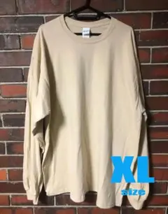 GILDAN ギルダン 無地 ロンT 6oz XL サンド カーキ 長袖
