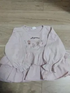 95/アンパンマン フリル付き長袖シャツ ピンク