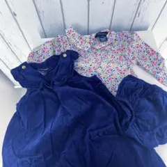 ラルフローレン　ワンピースシャツセット！ フォーマル　紺色　花柄シャツ