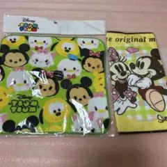 ミッキーマウス タオルハンカチ 2枚　ミニー　ツムツム