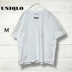 ユニクロ/エアリズムコットンT/半袖/白/ホワイト/M/接触冷感/シンプル/M