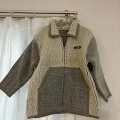 Champion フリースジャケット ベージュ/グレー 110cm