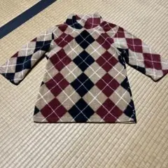 タートル 半袖 ニット カットソー 柄 ベージュ レッド ブラック Mサイズ