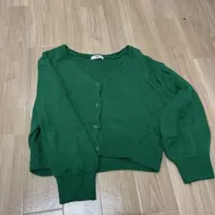 グリーン カーディガン F
