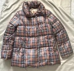 【ゴールデンベア】チェック柄　ショートダウン　Lサイズ