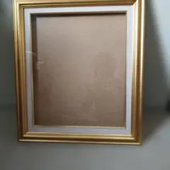 3／24迄限定出品　F8サイズ対応　ゴールドシンプル油彩画額縁（箱、吊り紐有り）
