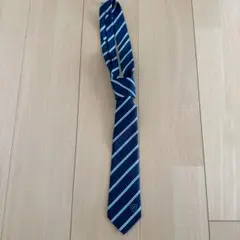 美品✨ネクタイ ネイビーと水色のストライプ 学生服
