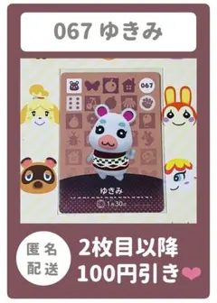 どうぶつの森 amiiboカード ゆきみ