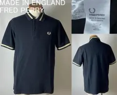 ★イングランド製 FRED PERRY フレッドペリー 鹿の子 ポロシャツ M2
