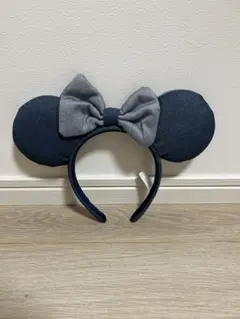 デニムミニー　カチューシャ ネイビー グレー