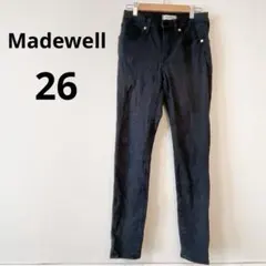 Madewell 【26】ブラック スキニーデニム ストレッチ素材