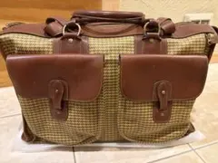 GHURKA No.96 グルカ ボストンバッグ 美品】グルカ ボストンバッグ No.96 ロゴ型押し レザー ブラウン