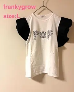 frankygrow トップス pop フリル 袖 Tシャツ