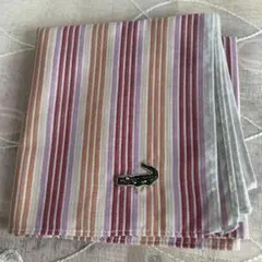 LACOSTE ハンカチ ストライプ柄