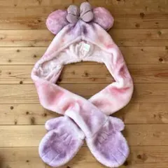 ディズニーリゾート　マフラーファンキャップ　ミニーちゃん