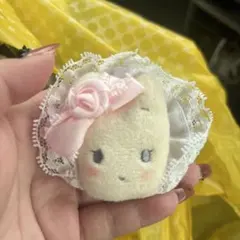 ホワイトフリル シークレットヘアクリップ サンリオ マロンクリーム