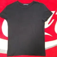 ラルフローレン♥️ブラック 半袖 Tシャツ Ｌロゴ刺繍入(黒糸)のサムネイル