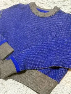 KBF バイカラー　リバーシブル　ニット