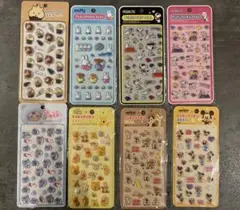 ぷくぷくシール　ディズニー　スヌーピー他　8点セット
