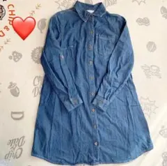 【マタニティM】デニムシャツワンピース