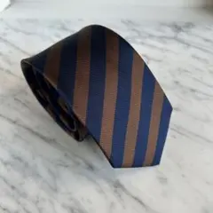 【新品】ネイビー×ブラウンレジメンストライプ