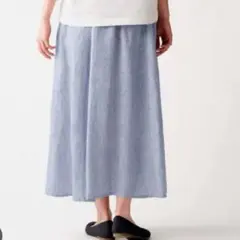 無印良品 フレンチリネン ロングスカート L