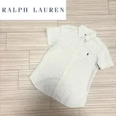 Ralph Lauren ラルフローレン 半袖ストライプシャツ　胸元ロゴ刺繍