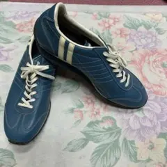 極美品サイズ43/PATRICK パトリック/レザー スニーカー /ブルー