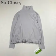 ソークロース 新品タグ付 ハイネック スカラップ ワイドデザインオーバーニット