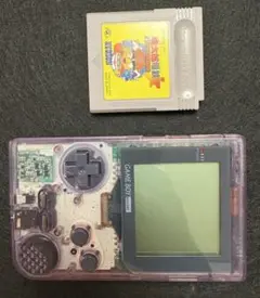 ゲームボーイ ポケット クリアパープル本体カセットセット