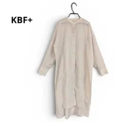 KBF+ ケービーエフ ロングシャツ シャツワンピース ライトベージュ 長袖