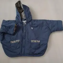 【新品未使用】bebe ネイビー フリースポンチョ 70〜90cm