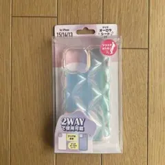 iPhone 15/14/13 クリアオーロラケース 2WAY