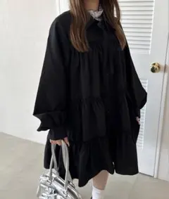 kutir 紐付き マルチウェイアソートティアードシャツワンピース/チュニック