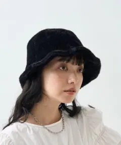 フリークスストア　チューリップハット　バケットハット　ファー　ブラック