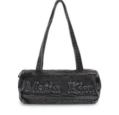 Matin Kim ブラックデニムショルダーバッグ