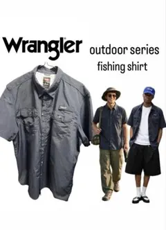 美品★Wrangler ラングラー アウトドアシャツ 半袖 フィッシングシャツのサムネイル