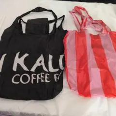 ①KALDI COFFEE FARM IKEAストライプ エコバッグ