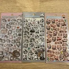 ボンボンドロップシール　アニマル3つ