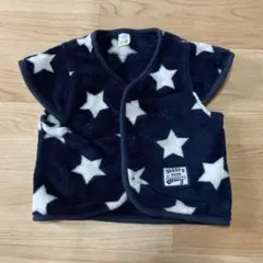星柄ネイビー ベビーベスト 80 スリーパー　西松屋